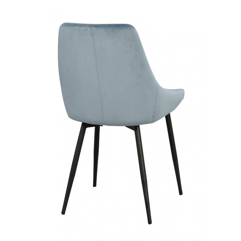 RO Sier Dining Chair Light Blue Velvet